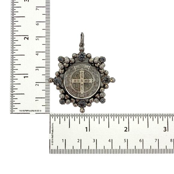 VIRGINS SAINTS & ANGELS VSA Cloister San Benito Charm Necklace in Gunmetal - Picture 8 of 9